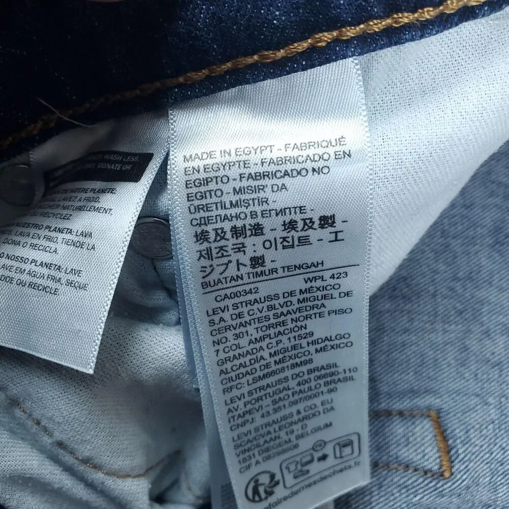 Levis 505 Jeans Mens 34x32 Blue Medium Wash Straight Stretch Zip Fly Denim